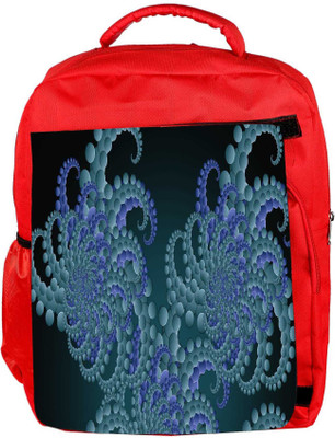 

Snoogg Eco Friendly Canvas Fractal Circles Abstract Designer Backpack Rucksack School Travel Unisex Casual Canvas Bag Bookbag Satchel 5 L Backpack(Red)