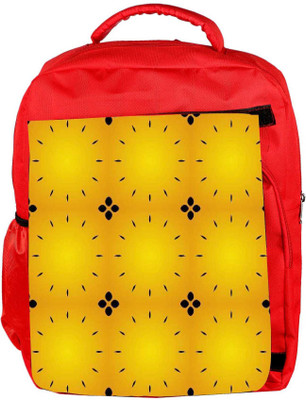 

Snoogg Eco Friendly Canvas Abstract Black Yellow Pattern Designer Backpack Rucksack School Travel Unisex Casual Canvas Bag Bookbag Satchel 5 L Backpack(Red)