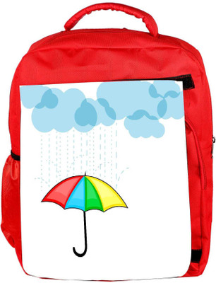 

Snoogg Eco Friendly Canvas Abstract Rainy Season Background With Clouds Backpack Rucksack School Travel Unisex Casual Canvas Bag Bookbag Satchel 5 L Backpack(Red)