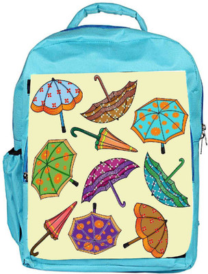 

Snoogg Eco Friendly Canvas Abstract Rainy Season Background With Umbrellas Backpack Rucksack School Travel Unisex Casual Canvas Bag Bookbag Satchel 5 L Backpack(Blue)