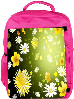 

Snoogg Eco Friendly Canvas Floral Petals Designer Backpack Rucksack School Travel Unisex Casual Canvas Bag Bookbag Satchel 5 L Backpack(Pink)