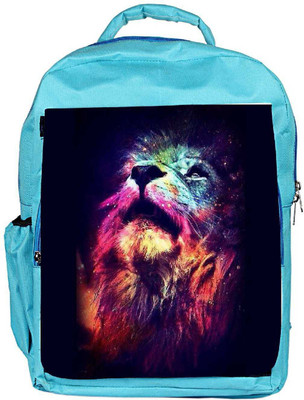 

Snoogg Eco Friendly Canvas Neon Lion Backpack Rucksack School Travel Unisex Casual Canvas Bag Bookbag Satchel 5 L Backpack(Blue)