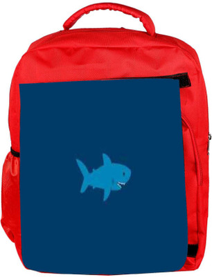 

Snoogg Eco Friendly Canvas Blue Shark Designer Backpack Rucksack School Travel Unisex Casual Canvas Bag Bookbag Satchel 5 L Backpack(Red)