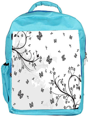 

Snoogg Eco Friendly Canvas Grey Butterflies Designer Backpack Rucksack School Travel Unisex Casual Canvas Bag Bookbag Satchel 5 L Backpack(Blue)