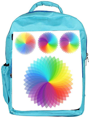 

Snoogg Eco Friendly Canvas Set Of Rainbow Flowers Backpack Rucksack School Travel Unisex Casual Canvas Bag Bookbag Satchel 5 L Backpack(Blue)