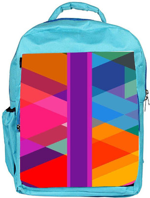 

Snoogg Eco Friendly Canvas Stripe Over Rhombuses 2795 Backpack Rucksack School Travel Unisex Casual Canvas Bag Bookbag Satchel 5 L Backpack(Blue)