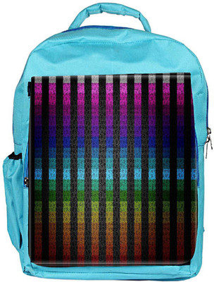 

Snoogg Eco Friendly Canvas Colourful Stripe Designer Backpack Rucksack School Travel Unisex Casual Canvas Bag Bookbag Satchel 5 L Backpack(Blue)