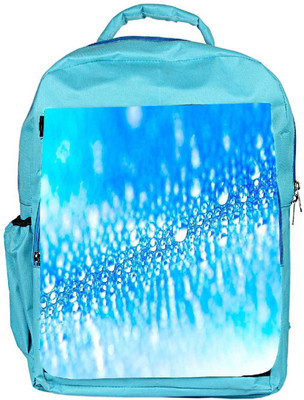 

Snoogg Eco Friendly Canvas Blue Water Drops Designer Backpack Rucksack School Travel Unisex Casual Canvas Bag Bookbag Satchel 5 L Backpack(Blue)