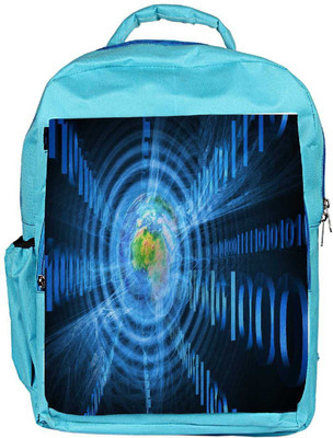 

Snoogg Eco Friendly Canvas Abstract Internet Background Backpack Rucksack School Travel Unisex Casual Canvas Bag Bookbag Satchel 5 L Backpack(Blue)