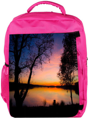 

Snoogg Eco Friendly Canvas Trees At Night Designer Backpack Rucksack School Travel Unisex Casual Canvas Bag Bookbag Satchel 5 L Backpack(Pink)