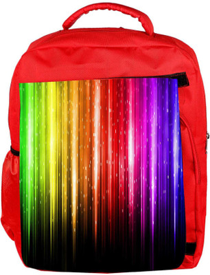 

Snoogg Eco Friendly Canvas Abstract Multicolor Design Designer Backpack Rucksack School Travel Unisex Casual Canvas Bag Bookbag Satchel 5 L Backpack(Red)