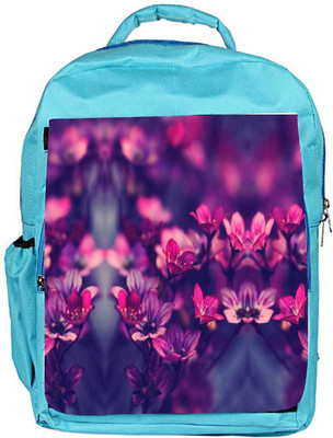 

Snoogg Eco Friendly Canvas Serene Flowers Backpack Rucksack School Travel Unisex Casual Canvas Bag Bookbag Satchel 5 L Backpack(Blue)