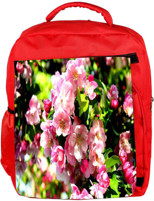 

Snoogg Eco Friendly Canvas Flowers In An Branch Designer Backpack Rucksack School Travel Unisex Casual Canvas Bag Bookbag Satchel 5 L Backpack(Red)