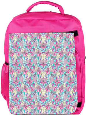 

Snoogg Eco Friendly Canvas Flower Pattern Backpack Rucksack School Travel Unisex Casual Canvas Bag Bookbag Satchel 5 L Backpack(Pink)