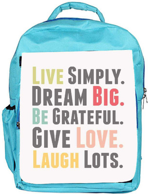 

Snoogg Eco Friendly Canvas Live Big 2529 Backpack Rucksack School Travel Unisex Casual Canvas Bag Bookbag Satchel 5 L Backpack(Blue)