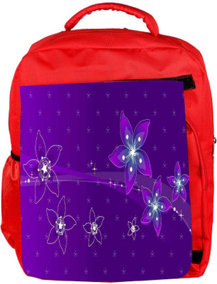 

Snoogg Eco Friendly Canvas Purple Flower Designer Backpack Rucksack School Travel Unisex Casual Canvas Bag Bookbag Satchel 5 L Backpack(Red)