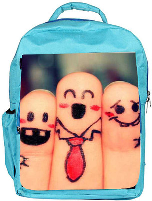 

Snoogg Eco Friendly Canvas Beautiful Finger Painting Backpack Rucksack School Travel Unisex Casual Canvas Bag Bookbag Satchel 5 L Backpack(Blue)