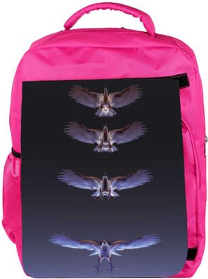 

Snoogg Eco Friendly Canvas Eagles Backpack Rucksack School Travel Unisex Casual Canvas Bag Bookbag Satchel 5 L Backpack(Pink)