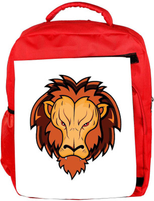 

Snoogg Eco Friendly Canvas Lion Mascot Backpack Rucksack School Travel Unisex Casual Canvas Bag Bookbag Satchel 5 L Backpack(Red)