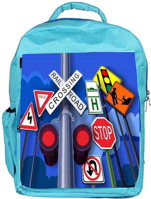 

Snoogg Eco Friendly Canvas Railway Crossing 2542 Backpack Rucksack School Travel Unisex Casual Canvas Bag Bookbag Satchel 5 L Backpack(Blue)