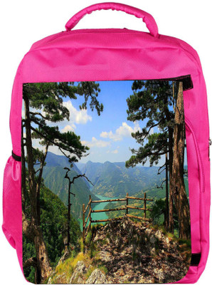 

Snoogg Eco Friendly Canvas Abstract Nature Designer Backpack Rucksack School Travel Unisex Casual Canvas Bag Bookbag Satchel 5 L Backpack(Pink)