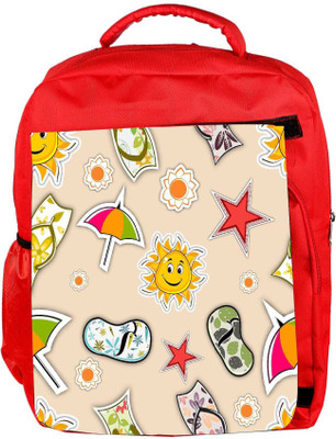 

Snoogg Eco Friendly Canvas Abstract Summer Background Backpack Rucksack School Travel Unisex Casual Canvas Bag Bookbag Satchel 5 L Backpack(Red)