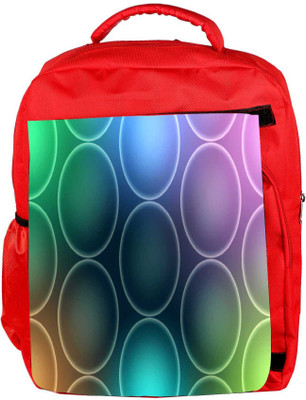

Snoogg Eco Friendly Canvas Colorful Bubbles Designer Backpack Rucksack School Travel Unisex Casual Canvas Bag Bookbag Satchel 5 L Backpack(Red)