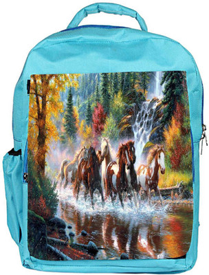 

Snoogg Eco Friendly Canvas Abstract Art Of Horse Designer Backpack Rucksack School Travel Unisex Casual Canvas Bag Bookbag Satchel 5 L Backpack(Blue)