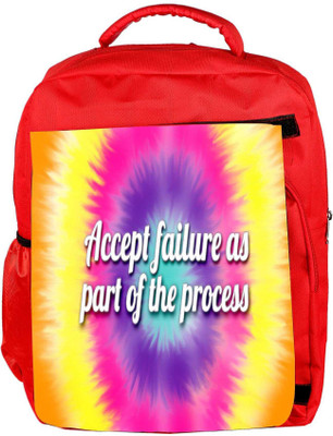 

Snoogg Eco Friendly Canvas Accept Failure Quote Designer Backpack Rucksack School Travel Unisex Casual Canvas Bag Bookbag Satchel 5 L Backpack(Red)