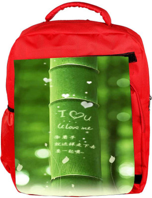 

Snoogg Eco Friendly Canvas I Love You Designer Backpack Rucksack School Travel Unisex Casual Canvas Bag Bookbag Satchel 5 L Backpack(Red)
