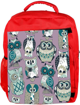 

Snoogg Eco Friendly Canvas Dull Owl Designer Backpack Rucksack School Travel Unisex Casual Canvas Bag Bookbag Satchel 5 L Backpack(Red)