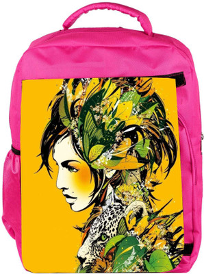 

Snoogg Eco Friendly Canvas Mother Nature 2883 Backpack Rucksack School Travel Unisex Casual Canvas Bag Bookbag Satchel 5 L Backpack(Pink)