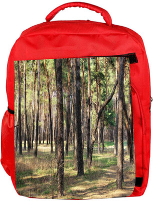 

Snoogg Eco Friendly Canvas Summer Forest Designer Backpack Rucksack School Travel Unisex Casual Canvas Bag Bookbag Satchel 5 L Backpack(Red)