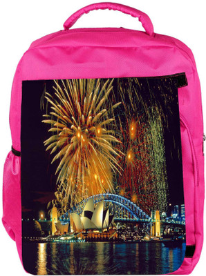 

Snoogg Eco Friendly Canvas Fire Crackers Designer Backpack Rucksack School Travel Unisex Casual Canvas Bag Bookbag Satchel 5 L Backpack(Pink)