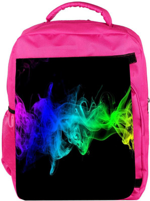 

Snoogg Eco Friendly Canvas Blue Smoke Backpack Rucksack School Travel Unisex Casual Canvas Bag Bookbag Satchel 5 L Backpack(Pink)