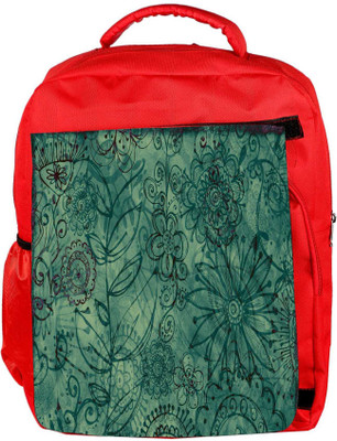 

Snoogg Eco Friendly Canvas Abstract Floral Design Designer Backpack Rucksack School Travel Unisex Casual Canvas Bag Bookbag Satchel 5 L Backpack(Red)