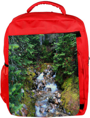 

Snoogg Eco Friendly Canvas White Water Flowing Designer Backpack Rucksack School Travel Unisex Casual Canvas Bag Bookbag Satchel 5 L Backpack(Red)