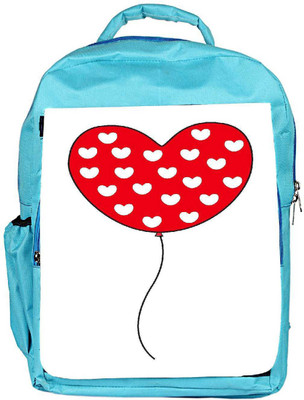 

Snoogg Eco Friendly Canvas Red Heart Balloons Designer Backpack Rucksack School Travel Unisex Casual Canvas Bag Bookbag Satchel 5 L Backpack(Blue)