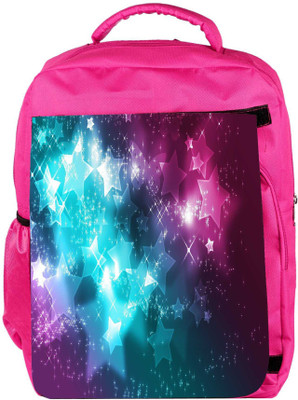 

Snoogg Eco Friendly Canvas Shiney Stars Designer Backpack Rucksack School Travel Unisex Casual Canvas Bag Bookbag Satchel 5 L Backpack(Pink)