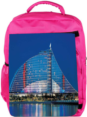 

Snoogg Eco Friendly Canvas Antique Structure Of Building Designer Backpack Rucksack School Travel Unisex Casual Canvas Bag Bookbag Satchel 5 L Backpack(Pink)
