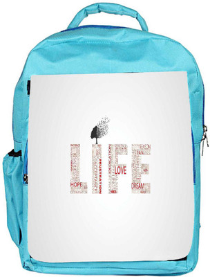 

Snoogg Eco Friendly Canvas Life Designer Backpack Rucksack School Travel Unisex Casual Canvas Bag Bookbag Satchel 5 L Backpack(Blue)