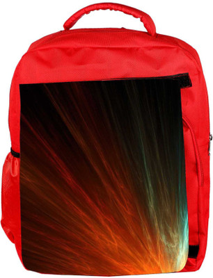 

Snoogg Eco Friendly Canvas Mutlicolor Rays Designer Backpack Rucksack School Travel Unisex Casual Canvas Bag Bookbag Satchel 5 L Backpack(Red)