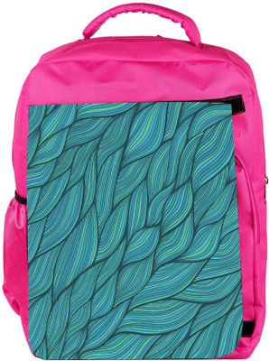 

Snoogg Eco Friendly Canvas Seamless Waves Texture Backpack Rucksack School Travel Unisex Casual Canvas Bag Bookbag Satchel 5 L Backpack(Pink)
