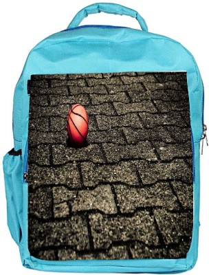 

Snoogg Eco Friendly Canvas Basketball On Street Designer Backpack Rucksack School Travel Unisex Casual Canvas Bag Bookbag Satchel 5 L Backpack(Blue)