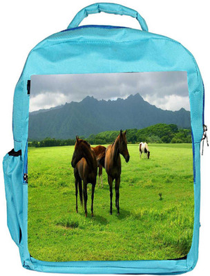 

Snoogg Eco Friendly Canvas White Horses Designer Backpack Rucksack School Travel Unisex Casual Canvas Bag Bookbag Satchel 5 L Backpack(Blue)