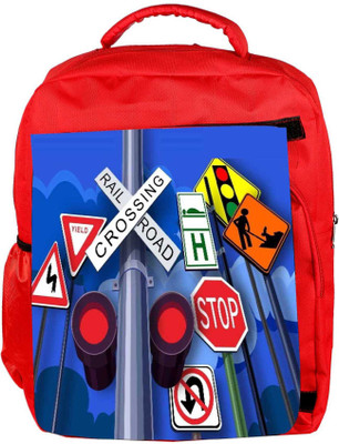 

Snoogg Eco Friendly Canvas Railway Crossing 2542 Backpack Rucksack School Travel Unisex Casual Canvas Bag Bookbag Satchel 5 L Backpack(Red)