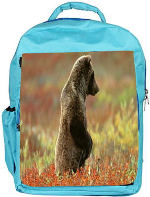 

Snoogg Eco Friendly Canvas Bear Watching Designer Backpack Rucksack School Travel Unisex Casual Canvas Bag Bookbag Satchel 5 L Backpack(Blue)