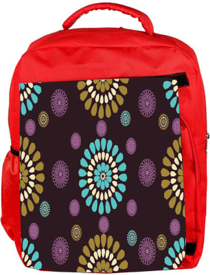

Snoogg Eco Friendly Canvas Mixed Floral Designer Backpack Rucksack School Travel Unisex Casual Canvas Bag Bookbag Satchel 5 L Backpack(Red)