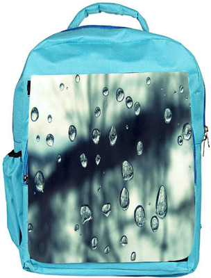 

Snoogg Eco Friendly Canvas Grey Water Drops Designer Backpack Rucksack School Travel Unisex Casual Canvas Bag Bookbag Satchel 5 L Backpack(Blue)