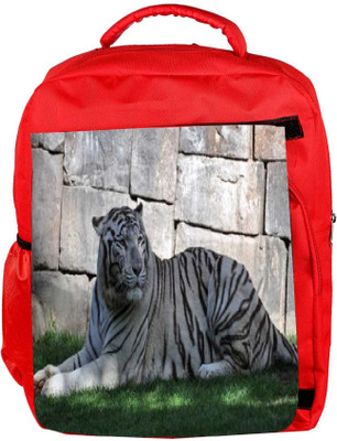 

Snoogg Eco Friendly Canvas White Tiger Designer Backpack Rucksack School Travel Unisex Casual Canvas Bag Bookbag Satchel 5 L Backpack(Red)
